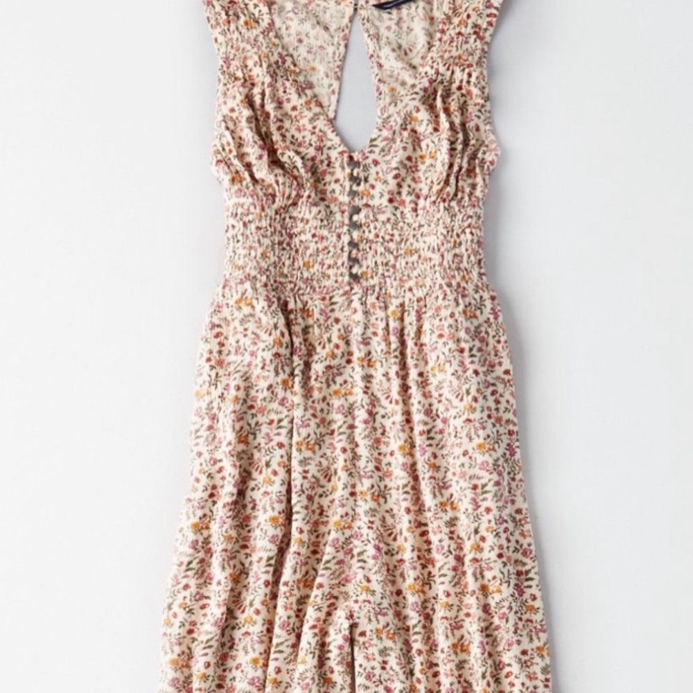 AE Smocked Floral Jumpsuit